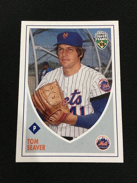 Everyone knows that tom seaver was the mets ace who led them to their miracle 1969 world series win. TOM SEAVER NEW YORK METS 1969 INSERT RETRO TOPPS SUPER ...