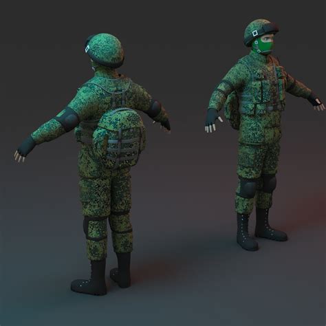 3d Model Russian Soldier Vr Ar Low Poly Cgtrader