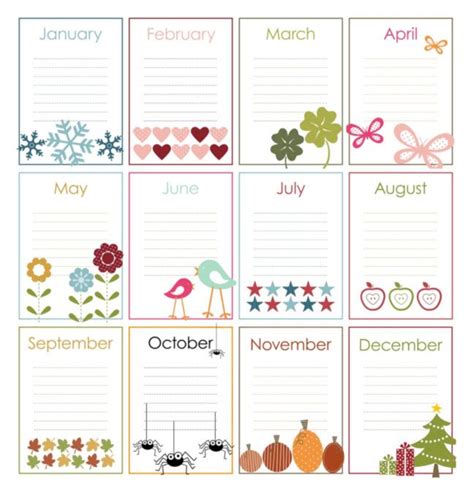 Free Printable Perpetual Calendars The Birthday Display All Came
