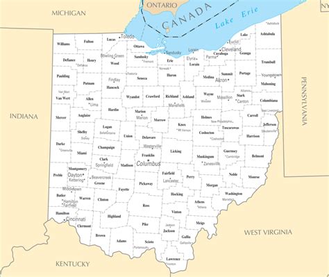 Map Of Ohio Cities And Towns Maps Of Ohio