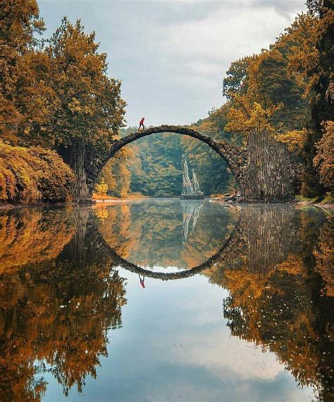 Rakotzbrücke A Bridge Built In 1860 In Eastern Germany Nature