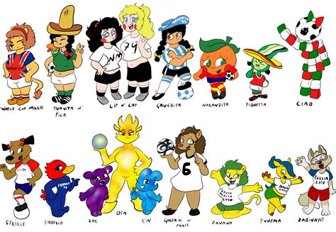 World Cup Mascots Genderswap By D0lcez0mbie On Deviantart