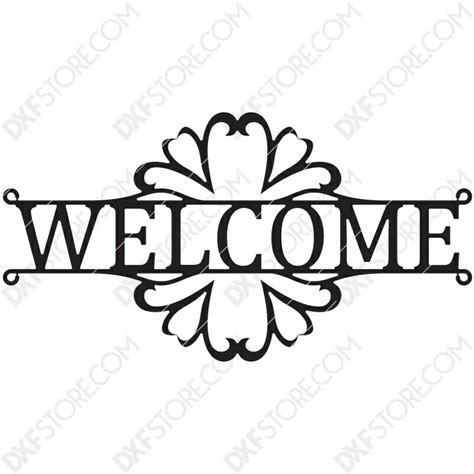 Welcome Signs Dxf Cut File