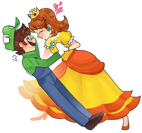 A Man And Woman Dressed As Princesses Kissing