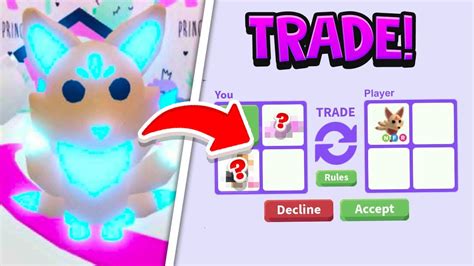 What People Trade For A Neon Kitsune Pet In Roblox Adopt Me Youtube