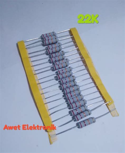 Jual Resistor 22k Ohm 2 Watt Resistor 22k 2w Resistor 22k 2w Di Lapak