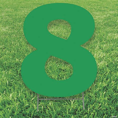 Green Number 8 Yard Sign Oriental Trading