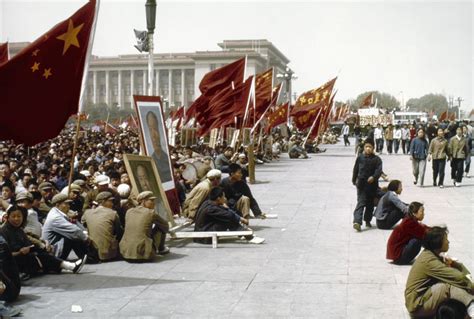 China Cultural Revolution Nyouthful Red Guards Demonstrating In