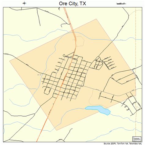 Ore City Texas Street Map 4854216