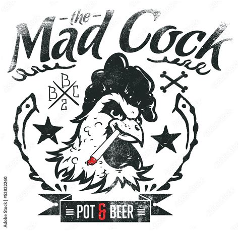 Mad Cock Stock Vector Adobe Stock