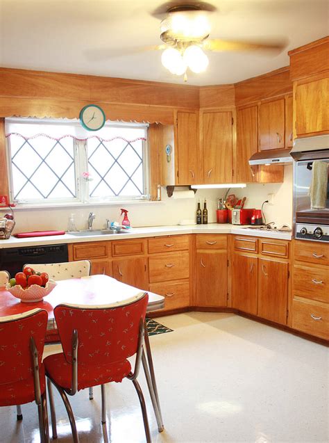 Frances And Dougs Warm And Inviting Restored 1950s Wood Kitchen