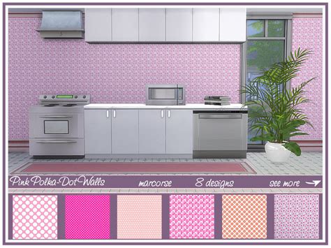 The Sims Resource Pink Polka Dots Wallsmarcorse