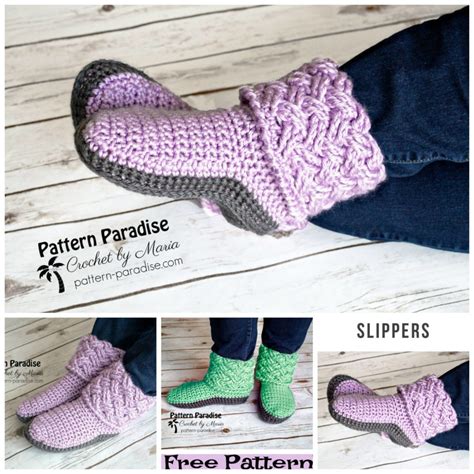 Cozy Crochet Slipper Boots Free Patterns Diy Ever