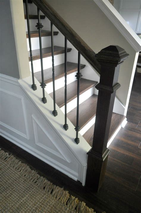 Stained Stair Treads Before And After Live Pretty On A Penny Stair