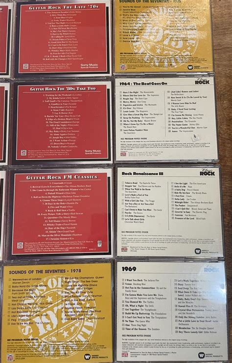 Time Life Music Guitar Rock 60s 70s 80s Cd Lot Of 16 Cds Earlymid