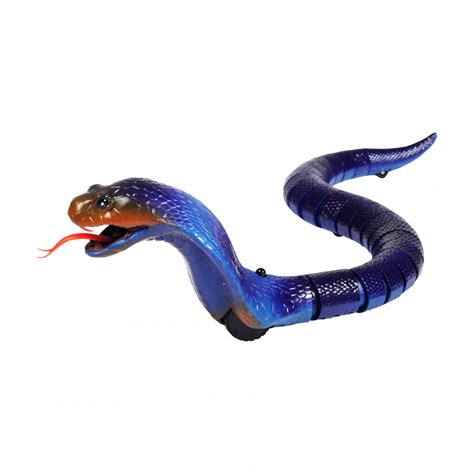 Jucarie Interactiva Sarpe Cobra Cu Telecomanda Albastru 43cm