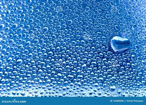 Heart Shaped Water Drop On Glass Stock Photo Image Of Refreshment