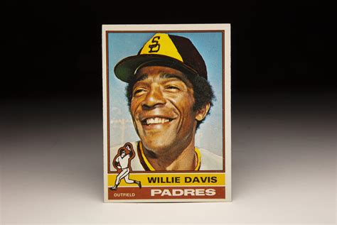 Cardcorner 1976 Topps Willie Davis Baseball Hall Of Fame