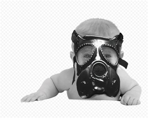 Baby Crawls Mask Gas Air Pollution Smog Citypng