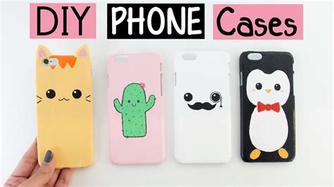 Diy Phone Cases Four Cute And Easy Designs Youtube