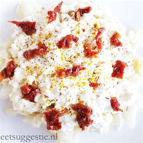 Recept Bloemkool hüttenkäse salade koude salade eetsuggestie