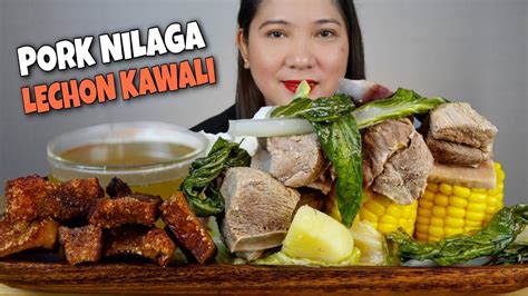 Lechon Kawali Pork Nilaga Mukbang Filipino Food Youtube