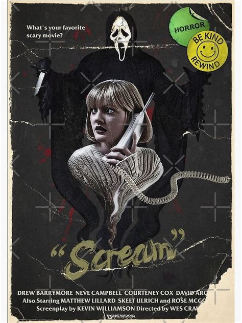 scream vintage movie poster poster by herman2181 horror prints scream movie poster movie