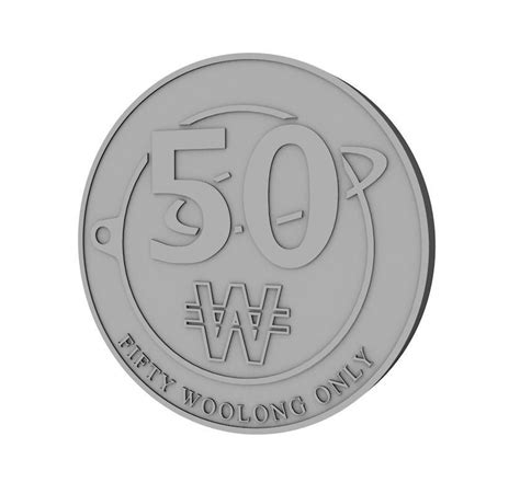Cowboy Bebop 50 Woolong Coin 3d Model 3d Printable Cgtrader