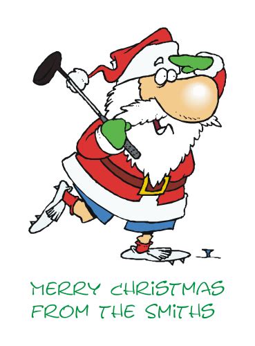 Golfing Santa Card Details