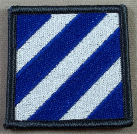 Us Army 3rd Infantry Division Full Color Merrowed Edge Patch Nos 1996