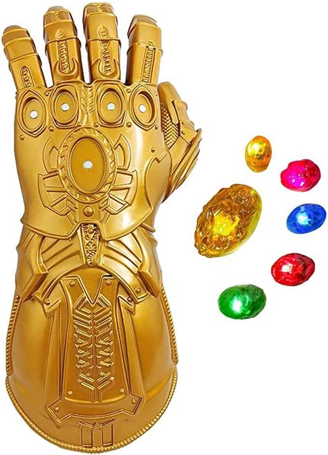 Thanos Infinity Gauntlet For Kidsled Light Up Removable Magnet Stones