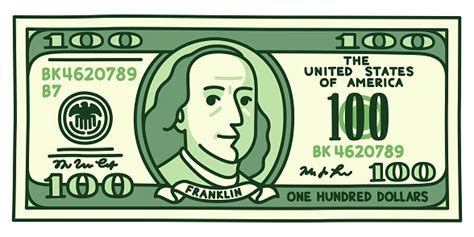 Cartoon 100 Dollar Bill Stock Illustration Download Image Now