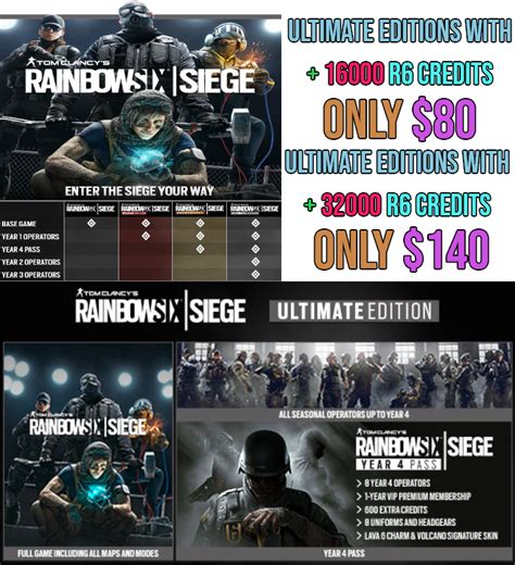 Selling Six Siege Ultimate Edition Accounts With 32000 R6 Credits