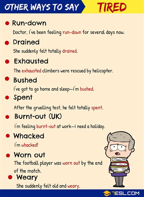 100 Synonyms For Tired With Examples Another Word For “tired