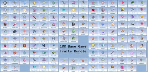 Beta 100 Base Game Traits Bundle For Sims 4 Vicky Sims 💯 Chingyu1023