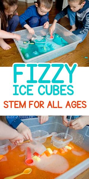 Fizzy Ice Cubes Kids Science Experiment Busy Toddler Science