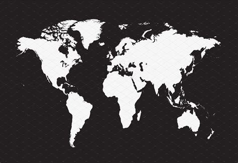 Flat World Map Vector In 2021 Flat World Map Map Vector Detailed