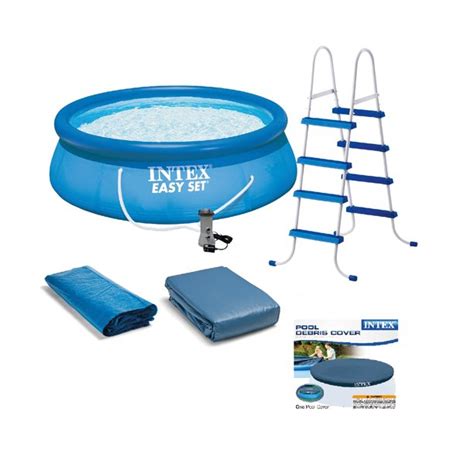 Intex Above Ground Swimming Pool Ladder With Pump And 15
