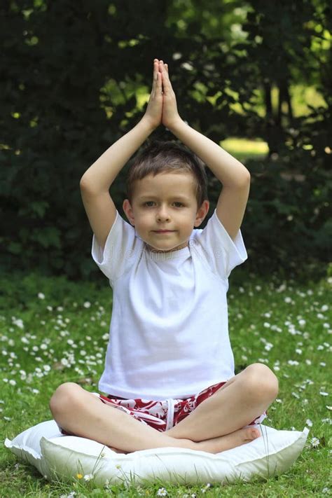 Schoolboy And Joga Stock Image Image Of Yoga Balance 5609921