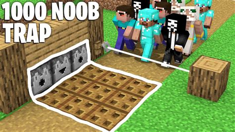 Epic Trap For 1000 Noob Pro Hacker And God In Minecraft Online