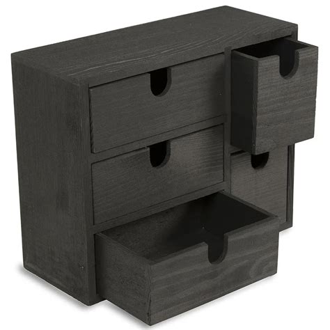 Vintage Wooden Desktop Office Organizer Drawers Craft Supplies Storage Cabinet Buy Wooden