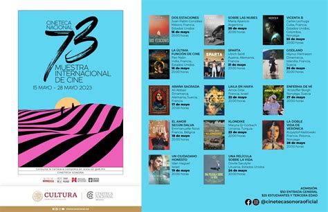 La 73 Muestra Internacional De Cine Ya Está Aquí Instituto Sonorense