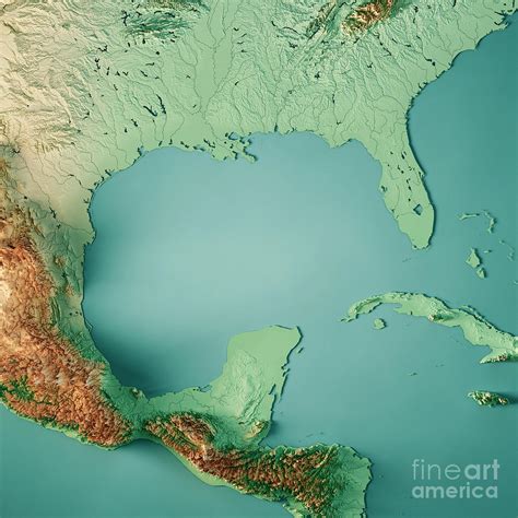 Gulf Of Mexico Topographic Map Get Map Update