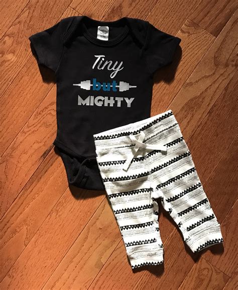 Preemie Boy Clothes Baby Tiny But Mighty Onesie Strong Baby