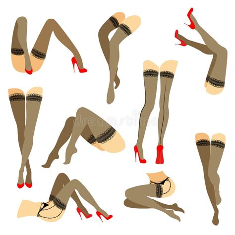 Sexy Female Hip Nylon Stockings Stock Illustrations 6 Sexy Female Hip
