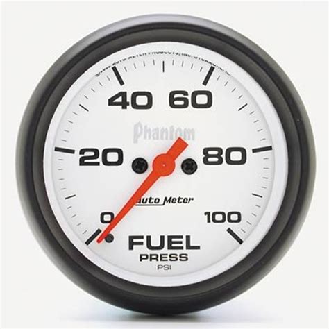 Auto Meter Phantom Fuel Pressure Gauge 67mm 0 100 Psi Electrical
