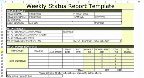 Weekly Project Status Report Template New Microsoft Fice Weekly Report