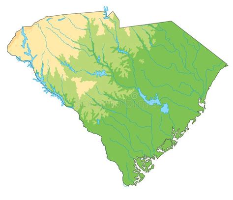 South Carolina Map Rivers Stock Illustrations 79 South Carolina Map