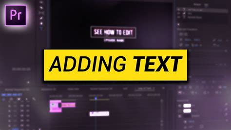 How To Add Text Premiere Pro Tutorial Youtube