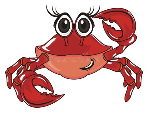 Smiling Crab Girl Stock Illustration Illustration Of Cuisine 100058974